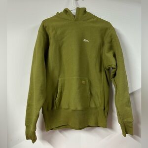 Advisory Board Crystals Heavy Weight Hoodie Green Button Sweater Abc 123 Medium